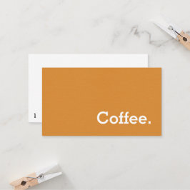 Orange Simple Word Dark Loyalty Coffee Punch Card Treuekarte