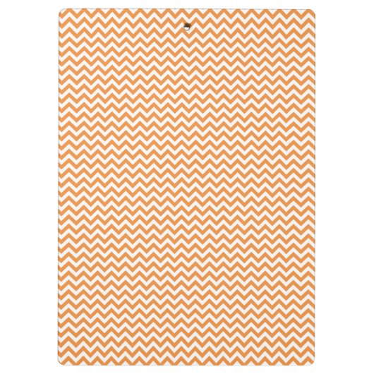 Orange Simple Zickzack Personalisiert Clipboard Klemmbrett (Rückseite)