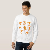 Orange Skater-Sweatshirt Sweatshirt (Vorne ganz)