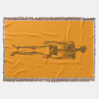 Orange Skeleton Skull Decke
