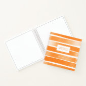 Orange Sketchbook Stripes Your Name Journal Notizblock (Innenseite)
