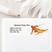 Orange Skier mit anpassbarem Text (Insitu)