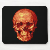 Orange Skull Halloween Maus Pad Mousepad (Vorne)