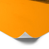 Orange Skull Top Hat Poster (Ecke)