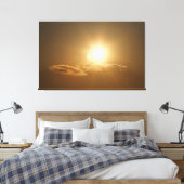 Orange Sky mit Sonne und Wolken Leinwanddruck (Insitu (Schlafzimmer))