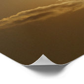 Orange Sky mit Sonne und Wolken Poster (Ecke)