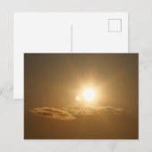 Orange Sky mit Sonne und Wolken Postkarte (Vorne/Hinten)