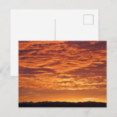 Orange Sky über Gebirgskette. Postkarte (Vorne/Hinten)
