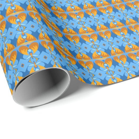 Orange Sky Wrapping Paper Geschenkpapier (Rolleneckpunkt)