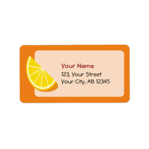 Orange Slice Adressaufkleber