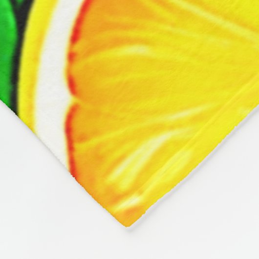 Orange Slice: Citrus Art Fleecedecke (Ecke)
