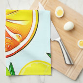 Orange Slice: Citrus Art Geschirrtuch (Viertel Falte)