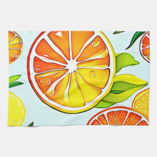Orange Slice: Citrus Art Geschirrtuch