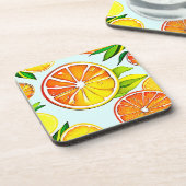 Orange Slice: Citrus Art Getränkeuntersetzer (Linke Seite)