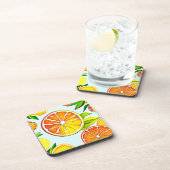Orange Slice: Citrus Art Getränkeuntersetzer (Rechte Seite)