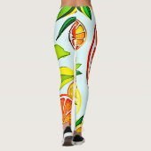 Orange Slice: Citrus Art Leggings (Rückseite)