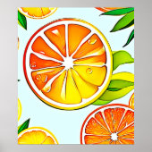 Orange Slice: Citrus Art Poster (Vorne)