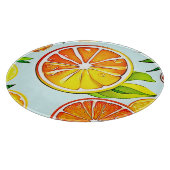 Orange Slice: Citrus Art Schneidebrett (Ecke)