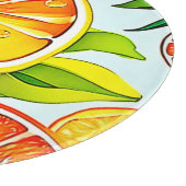 Orange Slice: Citrus Art Schneidebrett (Ecke)