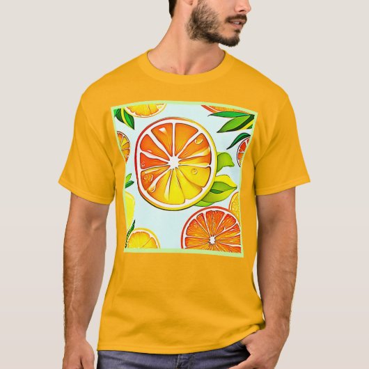 Orange Slice: Citrus Art T-Shirt (Vorderseite)