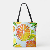 Orange Slice: Citrus Art Tasche (Rückseite)