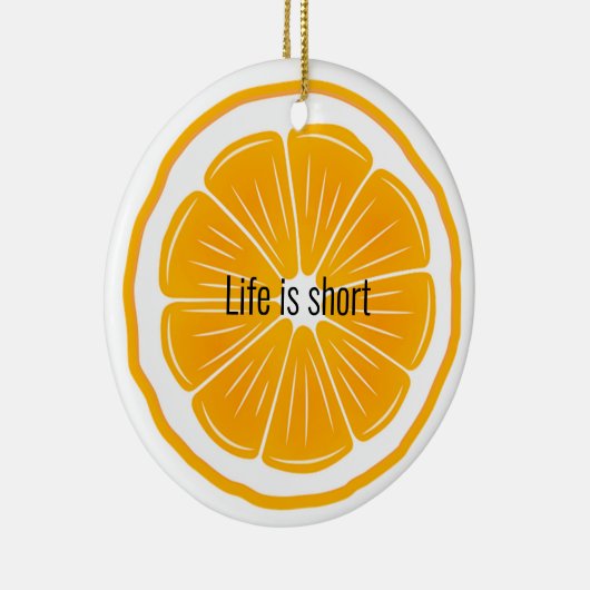 Orange Slice Citrus Design Keramik Ornament (Rechts)