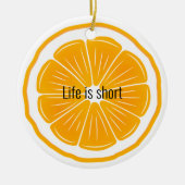 Orange Slice Citrus Design Keramik Ornament (Vorne)
