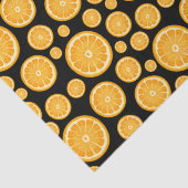 Orange Slice Citrus Frucht Black Seidenpapier (Detail)