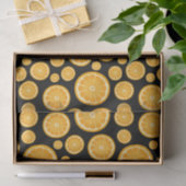 Orange Slice Citrus Frucht Black Seidenpapier (Geschenk)
