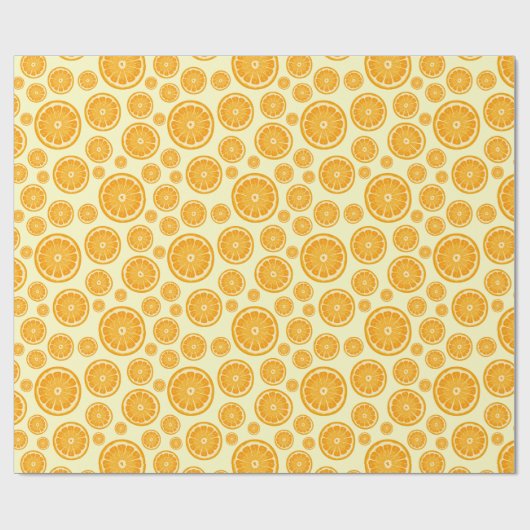 Orange Slice Citrus Frucht Geschenkpapier (Flach)