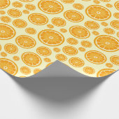 Orange Slice Citrus Frucht Geschenkpapier (Ecke)