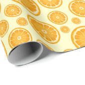 Orange Slice Citrus Frucht Geschenkpapier (Rolleneckpunkt)