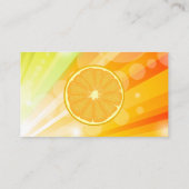 Orange Slice Citrus Fruchtsaft Smoothie Visitenkarte (Rückseite)