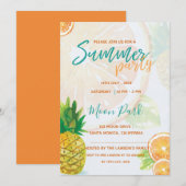 Orange Slice | Coole Party Einladung (Vorne/Hinten)