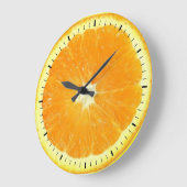 Orange Slice Delight Große Wanduhr (Winkel)