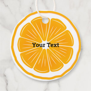 Orange Slice Design Bevorzugung Card Fevor Tags Geschenkanhänger