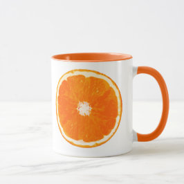 Orange Slice Digital Painting Tasse