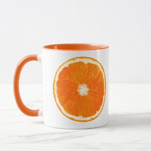 Orange Slice Digital Painting Tasse (Links)
