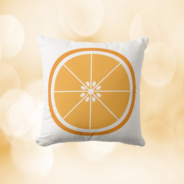 Orange Slice Frucht Kissen (A throw pillow featuring an orange fruit slice)
