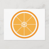 Orange Slice Frucht White Postkarte (Vorderseite)
