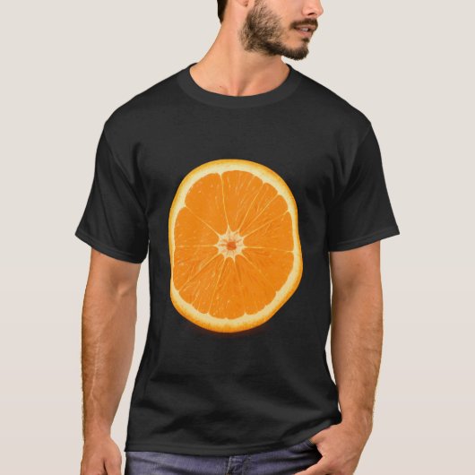 Orange Slice Fruit Costume Shirt Couple Halloween (Vorderseite)