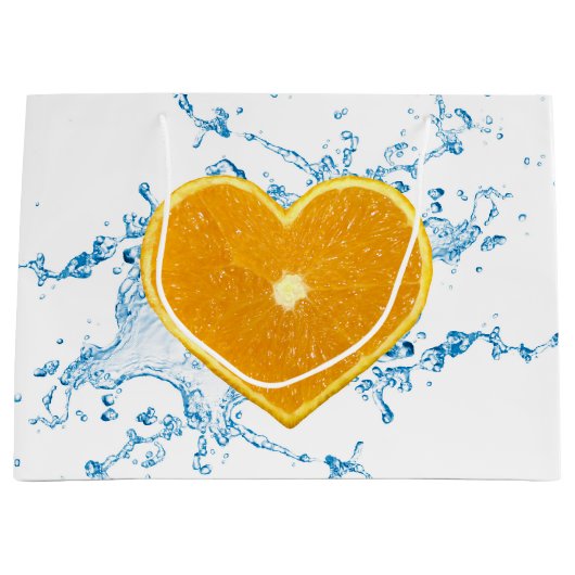 Orange-Slice Große Geschenktüte (Vorderseite)