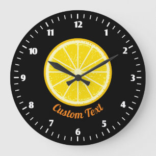 Orange Slice Große Wanduhr