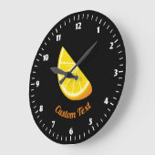 Orange Slice Große Wanduhr (Winkel)