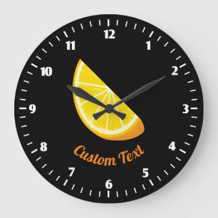 Orange Slice Große Wanduhr