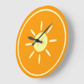 Orange Slice Große Wanduhr (Winkel)