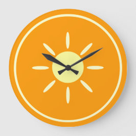 Orange Slice Große Wanduhr