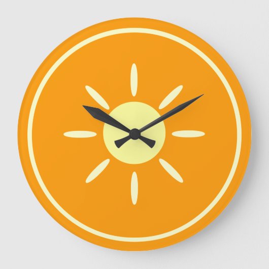 Orange Slice Große Wanduhr (Vorderseite)