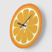 Orange Slice Große Wanduhr (Winkel)