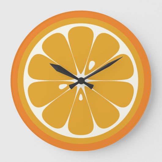 Orange Slice Große Wanduhr (Vorderseite)